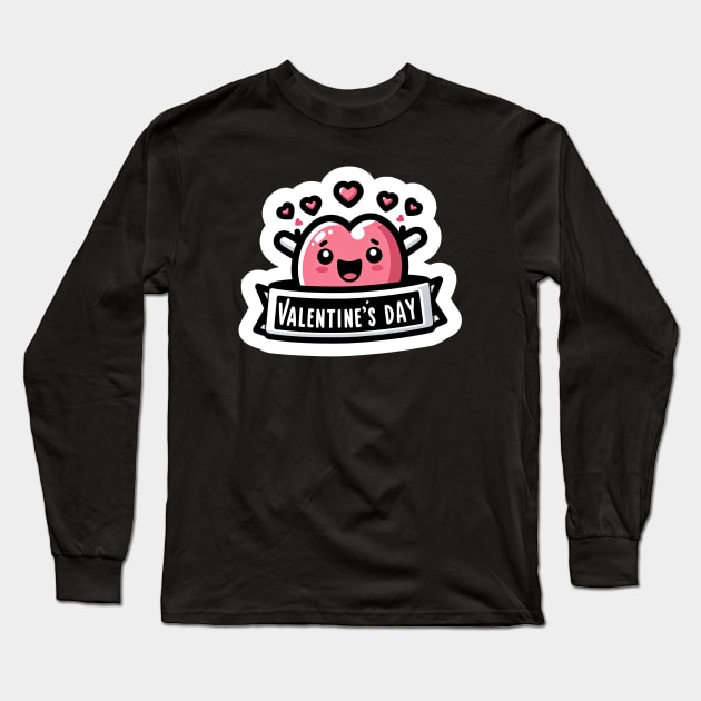 happy valentine day Long Sleeve T-Shirt by Dracoola